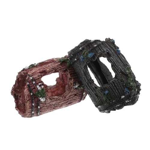 WEKAMOS 2 Stück Resin Aquarium Dekoration Gebrochene Fässer Fischhöhle Versteck Ornament Sicher für Betta und Kleine Fische Realistische Wasserlandschaft Deko für Fischbecken WEKAMOS 2 Stück Resin Aquarium Dekoration Gebrochene Fässer Fischhöhle Versteck Ornament Sicher für Betta und Kleine Fische Realistische Wasserlandschaft Deko für Fischbecken von WEKAMOS