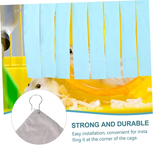 WEKAMOS 2 Stück Teiliges Kleintier Versteck Hängematte Kratzfestes Haustier Zubehör für Hamster Kaninchen Meerschweinchen mit Sicherem Rückzugsort und Platzsparendem Design Hellblau von WEKAMOS