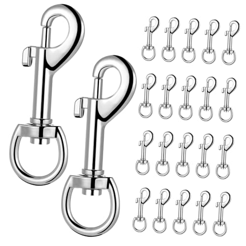 WEKAMOS 24 Stück Metall Karabinerhaken Drehbare Schnapphaken aus Zinklegierung für Hundeleinen Schlüsselanhänger und Vielseitige Anwendungen Innendurchmesser WEKAMOS 24 Stück Metall Karabinerhaken Drehbare Schnapphaken aus Zinklegierung für Hundeleinen Schlüsselanhänger und Vielseitige Anwendungen Innendurchmesser von WEKAMOS