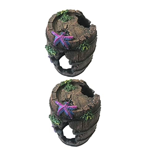 WEKAMOS 2Stücke Aquarium Dekoration Weinfass Versteck Für Fische Künstliche Aus Resin Für Aquarien Und Garten WEKAMOS 2Stücke Aquarium Dekoration Weinfass Versteck Für Fische Künstliche Aus Resin Für Aquarien Und Garten von WEKAMOS