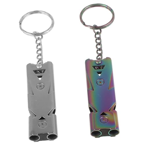 WEKAMOS 2stücke Hundepfeife Für Training Von Hunden Katzen Und Vögeln Tragbare Einstellbare Pfeife Für Outdoor-aktivitäten Und Camping Schlüsselring von WEKAMOS