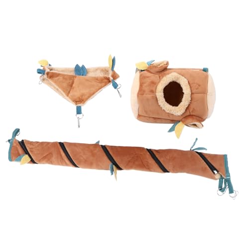 WEKAMOS 3 Stück Hamsterschaukel Teilig aus Naturmaterialien mit Hängematte und Seilspielzeug Kleintier Spielplatz für Zwerghamster Fördert Bewegung und Verstecken für Käfigzubehör und WEKAMOS 3 Stück Hamsterschaukel Teilig aus Naturmaterialien mit Hängematte und Seilspielzeug Kleintier Spielplatz für Zwerghamster Fördert Bewegung und Verstecken für Käfigzubehör und von WEKAMOS