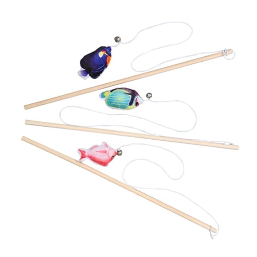 WEKAMOS 3 Stück Leichte Tragbare Katzenspielzeug Sticks mit Katzenminze Fischförmigem Design und Glocke Kratzfestes Interaktives für Kitten zur Beschäftigung und Bewegung Zufällige Farbe WEKAMOS 3 Stück Leichte Tragbare Katzenspielzeug Sticks mit Katzenminze Fischförmigem Design und Glocke Kratzfestes Interaktives für Kitten zur Beschäftigung und Bewegung Zufällige Farbe von WEKAMOS