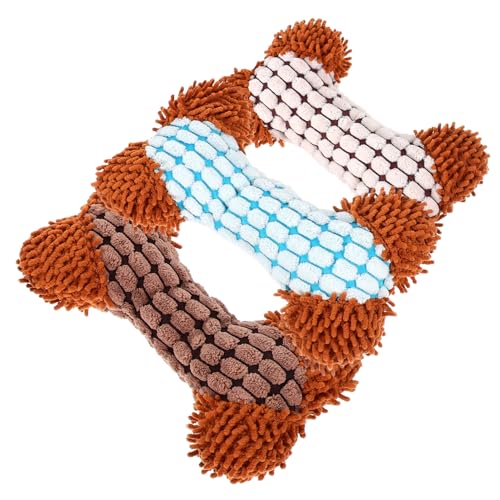 WEKAMOS 3 Stück Weihnachts-plüschtier Mit Hundegeräusch Quietschend Kleiner Hundequietscher Plüschtiere Für Hunde Hundespielzeug Aggressive Kauer Leckerli Abgebendes Hundespielzeug von WEKAMOS