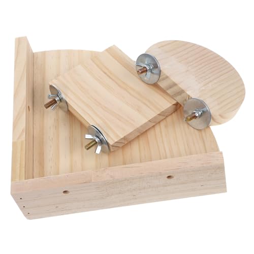 WEKAMOS Stabile Holz Hamster Barsch Haushalt Springen Stehen Natürliche Holz Klettern Bord Eichhörnchen Haustier Spielzeug von WEKAMOS