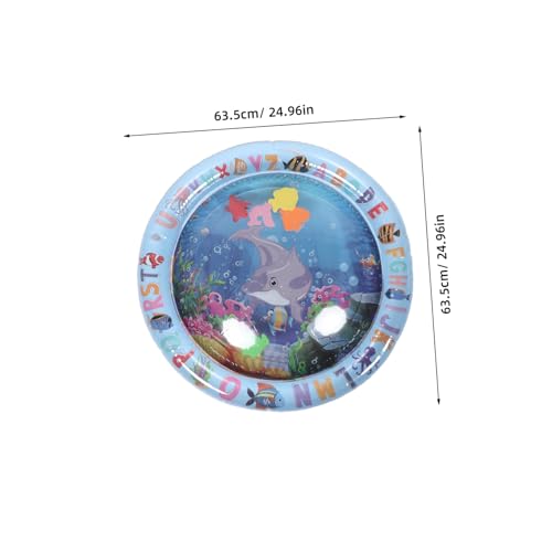WEKAMOS 3 Stücke Teiliges Haustier Kühlkissen mit Maritimem Design Dicke Sensorische Wassermatte für Katzen und Kleine Hunde Einfach Aufblasbar Hygienisch Kühlend für Drinnen und Draußen von WEKAMOS