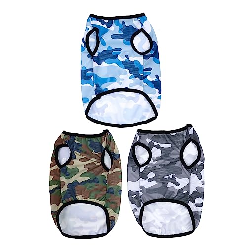WEKAMOS 3Stücke Camouflage Hundeshirt Atmungsaktive Weste für Welpen Haustierbekleidung für Outdoor Aktivitäten Bequem und Stylisch für Besondere Anlässe WEKAMOS 3Stücke Camouflage Hundeshirt Atmungsaktive Weste für Welpen Haustierbekleidung für Outdoor Aktivitäten Bequem und Stylisch für Besondere Anlässe von WEKAMOS