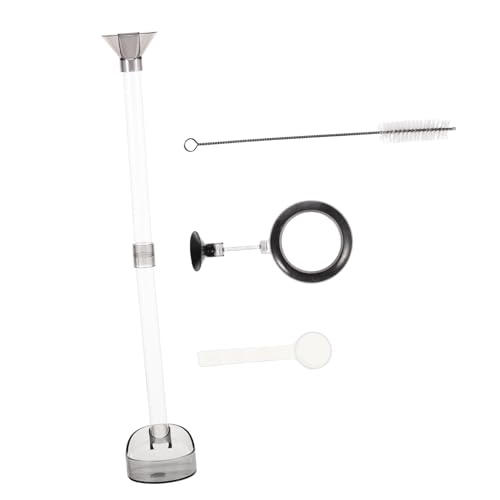 WEKAMOS 4 Stück Fütterungssonde für Fischbecken Automatic Fish Feeder Futterautomat für Fische Fischfutterring Aquarium Futterring Fischfütterer aus Acryl Futterrohr für Fische Feederrohr von WEKAMOS