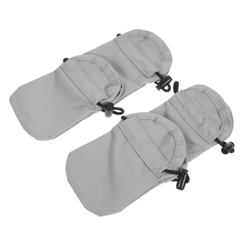 WEKAMOS 4 Stück Haustierschuhe hundeschuhe Katzen zubehör katzenschuhe katzenpflege katzenschutz wasserdichte Hundestiefel Welpenstiefel Kleine Hundebereich Kätzchenschuhe Nylon Light Grey von WEKAMOS