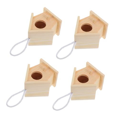 WEKAMOS 4 Stück Mini Vogelhaus Unbehandelte Holzvogelhäuser für Hängedekoration im Freien DIY Nistkästen für und Gartendekoration WEKAMOS 4 Stück Mini Vogelhaus Unbehandelte Holzvogelhäuser für Hängedekoration im Freien DIY Nistkästen für und Gartendekoration von WEKAMOS