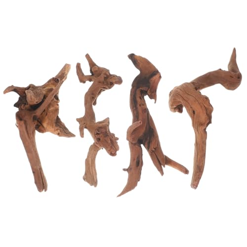 WEKAMOS 4 Stück Teiliges Aquarium Driftwood Natürliches Robustes Dekor aus Holz für Süßwasserfische und Reptil Habitat Sicher Langlebig für Aquascaping und WEKAMOS 4 Stück Teiliges Aquarium Driftwood Natürliches Robustes Dekor aus Holz für Süßwasserfische und Reptil Habitat Sicher Langlebig für Aquascaping und von WEKAMOS