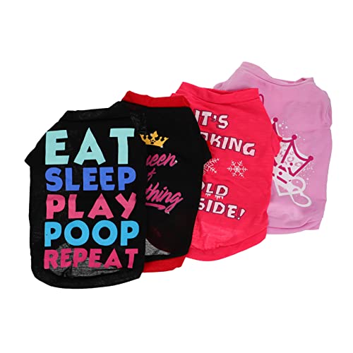 WEKAMOS 4Stücke Teiliges Hundepullover Outfit Atmungsaktive Hundebekleidung Für Sweatshirt Für Kleine Und Katzen WEKAMOS 4Stücke Teiliges Hundepullover Outfit Atmungsaktive Hundebekleidung Für Sweatshirt Für Kleine Und Katzen von WEKAMOS