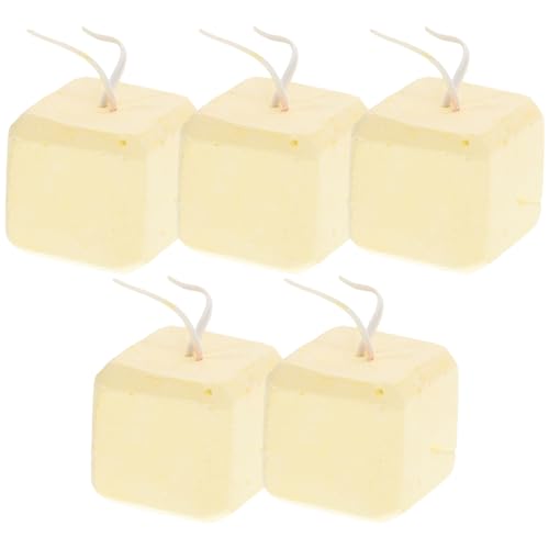 WEKAMOS 5 Stück Haustier Backenzahn Schleifen Kleintiermineral Hamster Zahnstein Chinchilla Zahnschleifstein Backensteine ​​für Haustiere Kaninchen Backenzahn Mineralien Beige von WEKAMOS