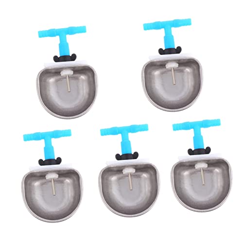 WEKAMOS 5 Stück Kaninchen-Wasserbrunnen Hase Wassernapf Wasserflaschenspender Coop-Tasse Hasen wasserspender hasentrinkflaschen Trinkwasserer Wassernapf für Kaninchen Rostfreier Stahl Blue von WEKAMOS