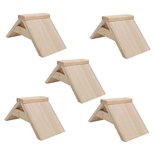 WEKAMOS 5 Stück Teiliges Holz Sitzbrett für Tauben Vogelstandvorrichtung für Pigeon Sicher und Kreativ für Vögel und Papageien und Komfortabel von WEKAMOS
