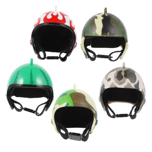 WEKAMOS 5 Stück Teiliges Hühnerhelm Vogelkopf Schutzhelm für Haustiere Atmungsaktive Leichte Kopfbedeckung Geeignet für Hühner Enten und Vögel Schützt vor Sonne und Regen von WEKAMOS