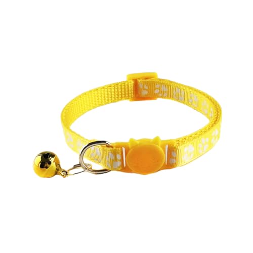 WEKAMOS 5 Stück Teiliges Katzenhalsband Verstellbar mit Glöckchen für und Kätzchen Gelb Himmelblau Hellgrün von WEKAMOS