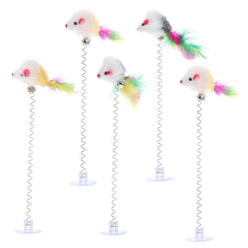 WEKAMOS 5 Stück Teiliges Katzenspielzeug mit Glocke Bunte Interaktive Katzenangel mit Saugnapf Fördert Jagdinstinkt und Bewegung Geeignet für Wohnungskatzen und Kätzchen Langlebig und WEKAMOS 5 Stück Teiliges Katzenspielzeug mit Glocke Bunte Interaktive Katzenangel mit Saugnapf Fördert Jagdinstinkt und Bewegung Geeignet für Wohnungskatzen und Kätzchen Langlebig und von WEKAMOS