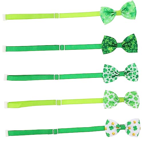WEKAMOS 5 Stück Teiliges Verstellbares Haustier mit Kleeblatt Fliege Passende Hund und Schleife für Patricks Day Festival Leichtes Komfortables Accessoire für Party und Alltag WEKAMOS 5 Stück Teiliges Verstellbares Haustier mit Kleeblatt Fliege Passende Hund und Schleife für Patricks Day Festival Leichtes Komfortables Accessoire für Party und Alltag von WEKAMOS