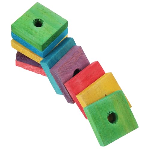 WEKAMOS 50stücke Holzspielzeug Für Papageien DIY-vogelbeißspielzeug Papageienspielzeug Mit Holzchip-Design Spielzeug Für Nymphensittiche Sittiche Und Kleine Vögel Zum Kauen Und von WEKAMOS