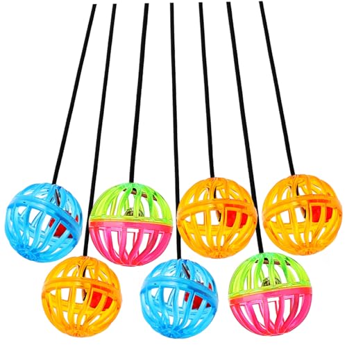 WEKAMOS 7 Stück Teiliges Gläsernen Glockenbällen Langlebig und Sicher zum Aufhängen im Terrarium für Eidechsen Bartagamen und Klettertiere Fördert Spielerisch Aktivität und Kommunikation von WEKAMOS