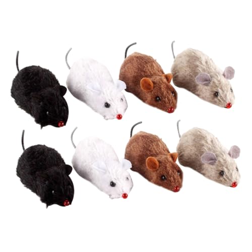 WEKAMOS 8 Stück Teiliges Mausspielzeug aus Plüsch und Kunststoff Batteriefrei Lebensechte Katzen Spielmäuse Wind Up Ratten Katzenspielzeug zur Beschäftigung und Zufällige Farbe WEKAMOS 8 Stück Teiliges Mausspielzeug aus Plüsch und Kunststoff Batteriefrei Lebensechte Katzen Spielmäuse Wind Up Ratten Katzenspielzeug zur Beschäftigung und Zufällige Farbe von WEKAMOS