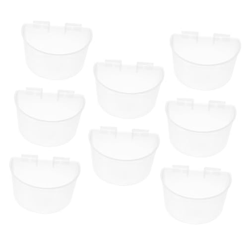 WEKAMOS 8 Stück Teiliges Vogelkäfig Futter Wassernapf aus Bruchsicherem Große Kapazität Multifunktional für Tauben Papageien Kaninchen und Kleine Haustiere Einfach zu Befestigen und von WEKAMOS