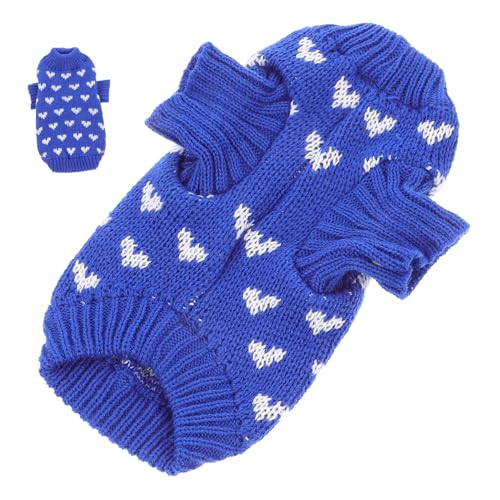 WEKAMOS Atmungsaktiver Gestrickter Hundepullover Xs mit Herzmuster Weiche Warme Haustierkleidung für Kleine Hunde Stylischer Wintermantel für Kleine Welpen Komfortabler Pullover für WEKAMOS Atmungsaktiver Gestrickter Hundepullover Xs mit Herzmuster Weiche Warme Haustierkleidung für Kleine Hunde Stylischer Wintermantel für Kleine Welpen Komfortabler Pullover für von WEKAMOS