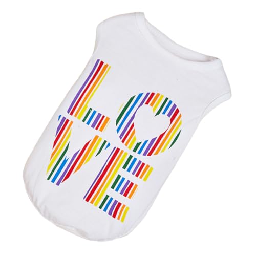 WEKAMOS Atmungsaktives Ärmelloses Haustier Shirt Small Dog Pullover für Sommer Katzen und Welpen Hautfreundliches Material Modisches Leichtes Outfit für Kleine Hunde und Katzen von WEKAMOS
