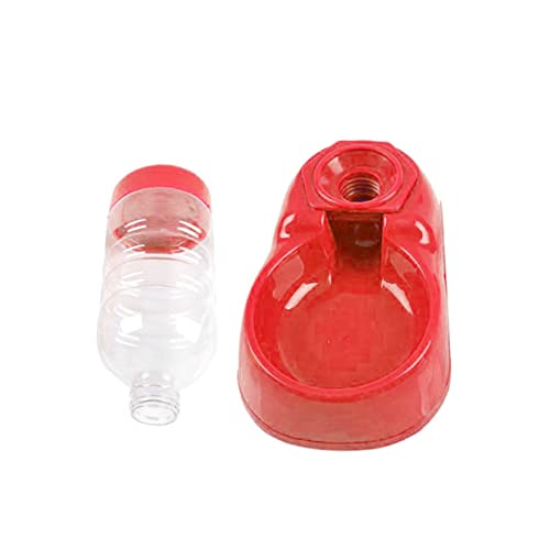WEKAMOS Automatischer Katzentrinkbrunnen Rot Kreativer Wasserspender für Haustiere Glatte Wasserzufuhr Trinkwerkzeug für Katzen und Kätzchen von WEKAMOS