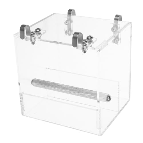 WEKAMOS Automatischer Vogelfutterautomat Klein Kunststoff Futter und Trinknapf für Papageien und Kleine Vögel Käfigzubehör Einfach zu Reinigen Installieren von WEKAMOS