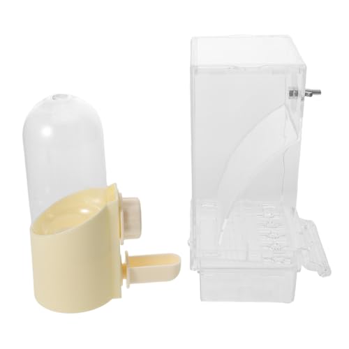 WEKAMOS Automatischer Vogelfutterspender Transparent mit Wasserspender für Wellensittiche Papageien Vogelkäfig Zubehör Sauberer Futterautomat für Wild Bird Food Dispenser und Plastic WEKAMOS Automatischer Vogelfutterspender Transparent mit Wasserspender für Wellensittiche Papageien Vogelkäfig Zubehör Sauberer Futterautomat für Wild Bird Food Dispenser und Plastic von WEKAMOS