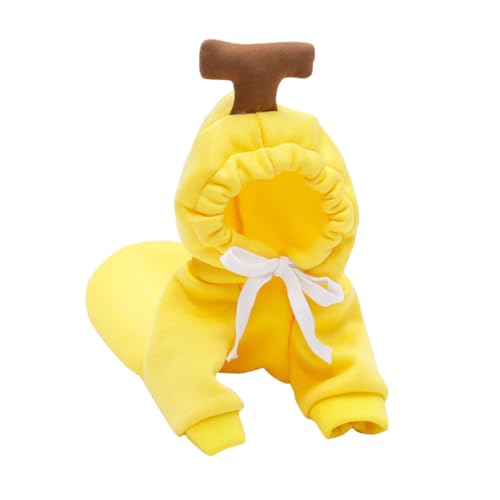WEKAMOS Banana Hoodie für Kleine und Mittelgroße Hunde Warmes Weiches Polyester hundepullover für Herbst und Winter Stylische Haustierkleidung für Welpen Bequem und Leicht Anzuziehen für WEKAMOS Banana Hoodie für Kleine und Mittelgroße Hunde Warmes Weiches Polyester hundepullover für Herbst und Winter Stylische Haustierkleidung für Welpen Bequem und Leicht Anzuziehen für von WEKAMOS
