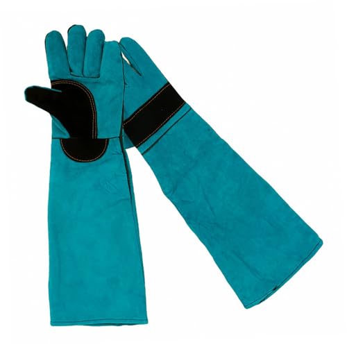 WEKAMOS Bissfeste Verstärkte Lederhandschuhe für Katzen und Hunde Ergonomische Wasserfeste Schutzhandschuhe für Fütterung Schweißen und Pflege Flexibles Design von WEKAMOS