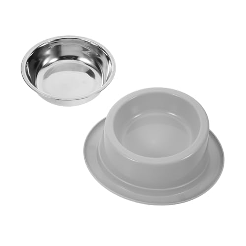 WEKAMOS Erhöhte Ergonomische Katzennapf mit Schrägem Design rutschfest aus Edelstahl für Katzen und Kleine Hunde Vielseitig für Trocken und Nassfutter Komfortabel für Drinnen und Draußen von WEKAMOS