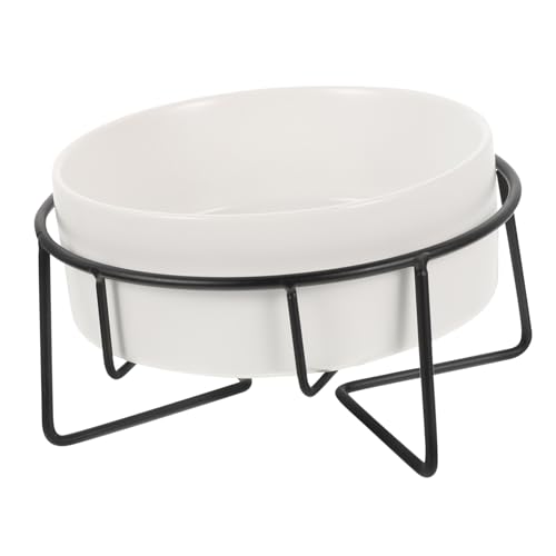 WEKAMOS Erhöhter Keramik Katzen Hundenapf mit Metallständer rutschfest Glatte Oberfläche Nackenschutz Napf für Komfortables Füttern von Katzen Welpen und Kleinen Hunden WEKAMOS Erhöhter Keramik Katzen Hundenapf mit Metallständer rutschfest Glatte Oberfläche Nackenschutz Napf für Komfortables Füttern von Katzen Welpen und Kleinen Hunden von WEKAMOS