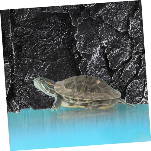 WEKAMOS Felsen Dekorationsplatte für Aquarium und Reptilien Terrarium Lebendige Farben Struktur Vielseitiger Hintergrund für Fisch und Schildkrötenbecken Naturgetreue Habitatgestaltung von WEKAMOS