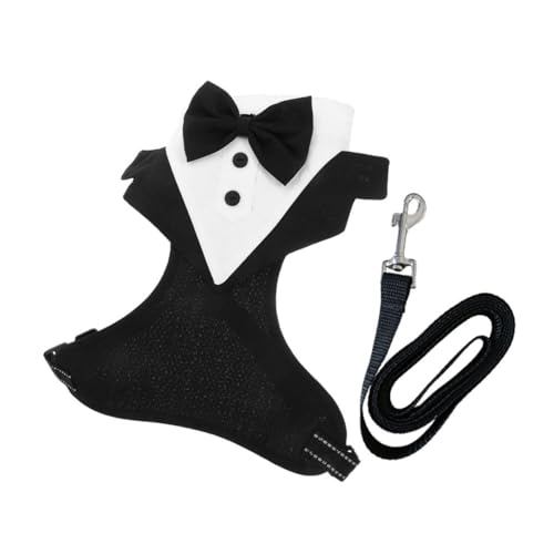 WEKAMOS Formelles Hundegeschirr mit Integriertem Tuxedo hundeweste mit Fliege Schnelles Anziehen Eleganter Haustier Smoking für Hochzeiten und Outdoor spaziergänge WEKAMOS Formelles Hundegeschirr mit Integriertem Tuxedo hundeweste mit Fliege Schnelles Anziehen Eleganter Haustier Smoking für Hochzeiten und Outdoor spaziergänge von WEKAMOS