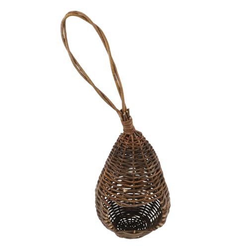 WEKAMOS Geflochtenes Rattan-vogelnest Zum Aufhängen, Vogelhaus Für Kolibris Und Papageien, Vogelnest-Dekoration Für Garten Und Zuhause, Vogelnest Aus Stroh von WEKAMOS