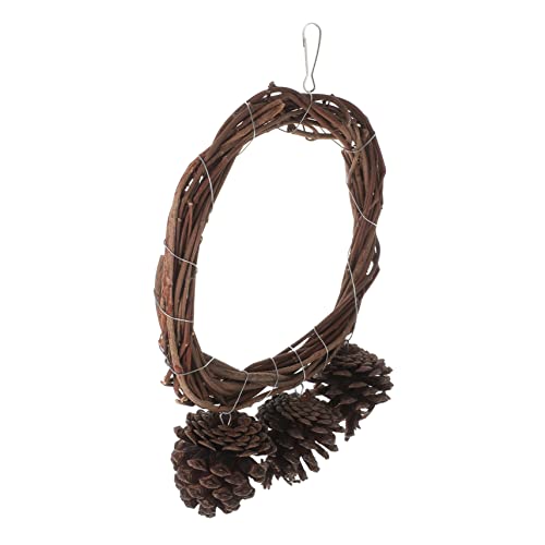 WEKAMOS Hängende Vogel Schaukel für Papageien Kletterspielzeug mit Ring aus Naturmaterialien Dekorative Schaukel für Vögel Langlebige und Sichere Sitzstange für Wellensittiche und Kleine WEKAMOS Hängende Vogel Schaukel für Papageien Kletterspielzeug mit Ring aus Naturmaterialien Dekorative Schaukel für Vögel Langlebige und Sichere Sitzstange für Wellensittiche und Kleine von WEKAMOS
