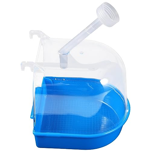WEKAMOS Hängende Vogelbadewanne für Käfig Leichtes Strapazierfähiges Material Einfach zu Befestigen Multifunktionale Badebox für Wellensittiche Papageien und Kleine Vögel Pflegt Gefieder von WEKAMOS
