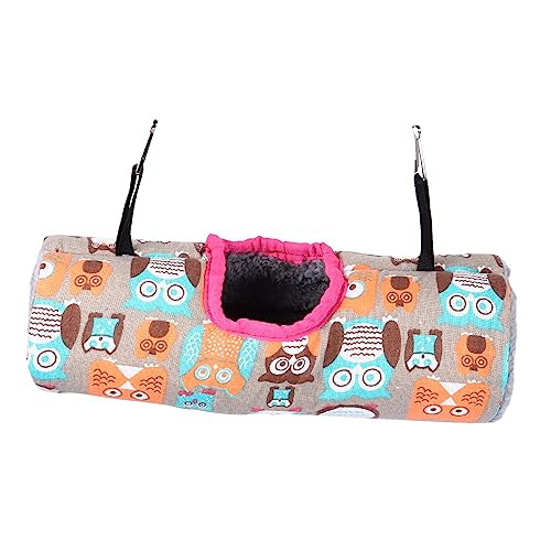 WEKAMOS Hängender Schlafsack Tunnel für Kleintiere Warmes Bett für Hamster und Meerschweinchen mit Metallhaken für Entspannen im Käfig von WEKAMOS