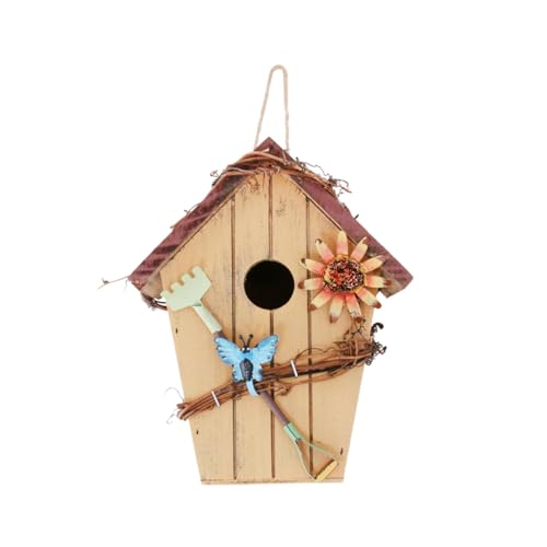 WEKAMOS Hängendes Holz Vogelhaus mit Dach Dekorative Hängedekoration für Garten Balkon und Zuhause Wetterfestes Design Einzigartiger Handwerksstil für und Festliche Anlässe WEKAMOS Hängendes Holz Vogelhaus mit Dach Dekorative Hängedekoration für Garten Balkon und Zuhause Wetterfestes Design Einzigartiger Handwerksstil für und Festliche Anlässe von WEKAMOS