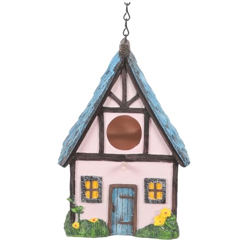 WEKAMOS Hängendes Vogelhaus aus Resin Wetterfestes und Leichtes Vogel Nest für Garten Nistplatz für Vögel Schützende Winterunterkunft Strahlendem von WEKAMOS