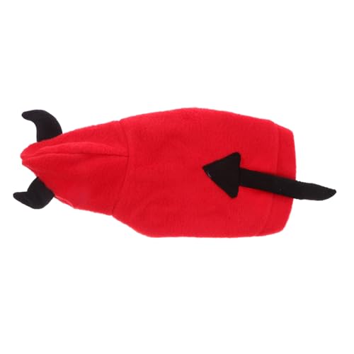 WEKAMOS Halloween Teufelskostüm für Kleine Hunde Weicher Haustier Mantel Einzigartiges Dämonen Outfit Komfortabel und Festlich für Bilder und Partys Geeignet von WEKAMOS