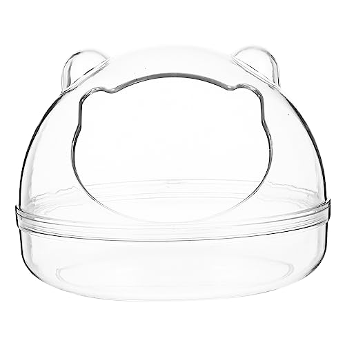 WEKAMOS Hamster Badewanne Transparente Atmungsaktive Sandbadbox für Kleintiere Zubehör für Hamster und Kompaktes Design für Pflege von Hamstern und Kleinen Haustieren von WEKAMOS