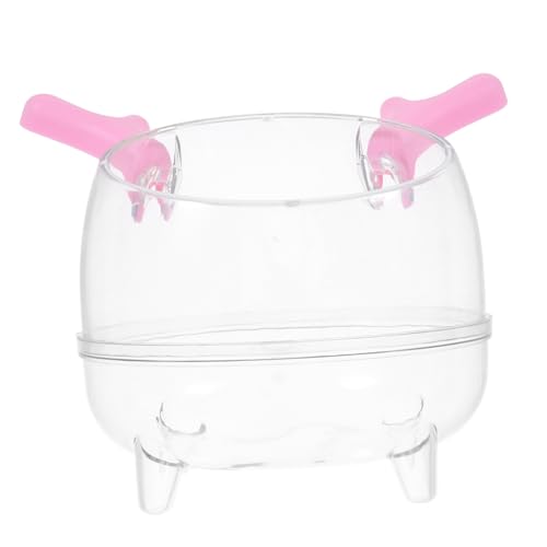WEKAMOS Hamster Badezimmer Toilette Hamster-Ornamente Kaninchen-toilettenstreu Tierischer Sandkasten Kleiner Tierkäfig Meerschweinchenbad Tiertoilette Chinchilla-badehaus Rosa Das Haustier von WEKAMOS