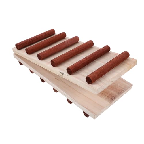 WEKAMOS Hamster-Bogenbrückenleiter Klettern Hamsterhaus Kletterleiter knuddelig mit Hamster brücke Hamster Kletterleiter Hamster-Kletterleiter bissfeste Chinchillaleitern hölzern von WEKAMOS