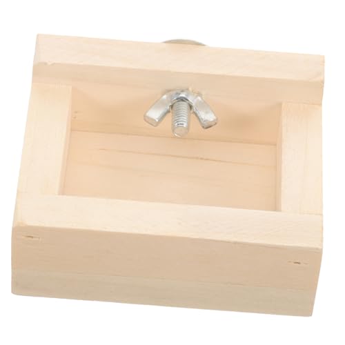 WEKAMOS Hamster Futternapf aus Echtem Holz Langlebig und Pflegeleicht Multifunktionale Futter und Wasserschale Geeignet für Hamster Meerschweinchen Igel und Kleine Haustiere Einfach Am von WEKAMOS