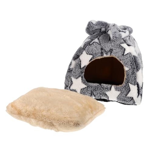 WEKAMOS Hamster Hide Cabin Winter Warm Fluffy Pet Nest Soft Cozy Small Animal House for Hamsters and Guinea Pigs von WEKAMOS